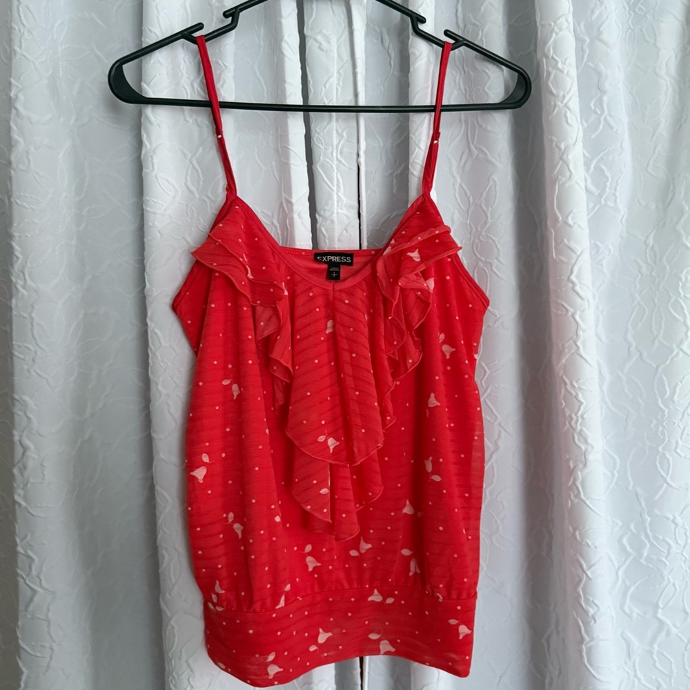Express(sp)-Red Spaghetti Tank Top